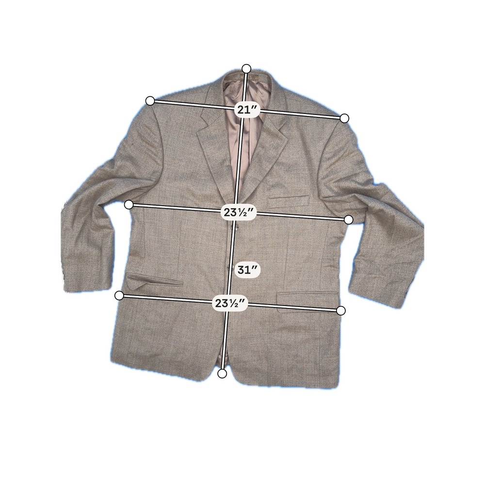 Mens Brown Herringbone Tweed Blazer‎ Sport Coat Three Button Jacket - Picture 5 of 12